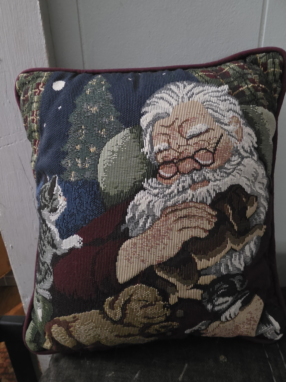 Holiday Santa Decorative Throw Pillow - Multicolor